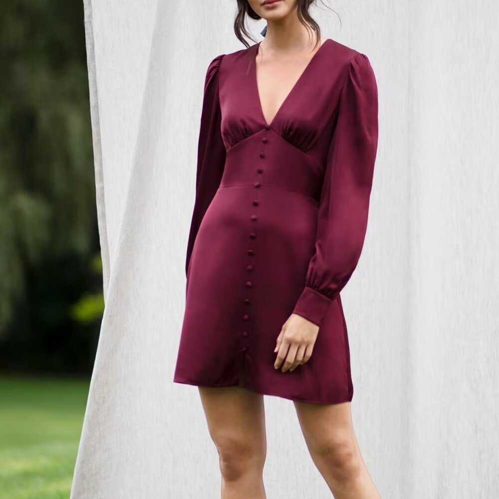 TVF for DVF Cinnamon Dress in Wine color, size 6, Brand New w Tags attached